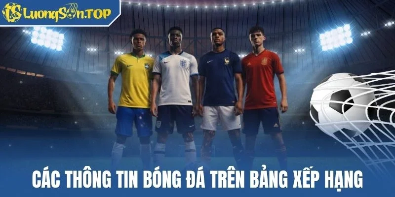 Các thông tin bóng đá trên bảng xếp hạng