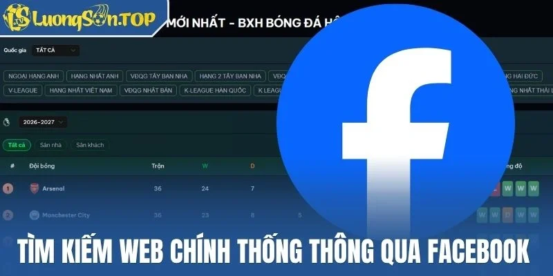 Tìm kiếm web chính thống thông qua Facebook 