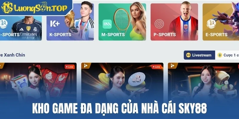 Kho game đa dạng của nhà cái Sky88