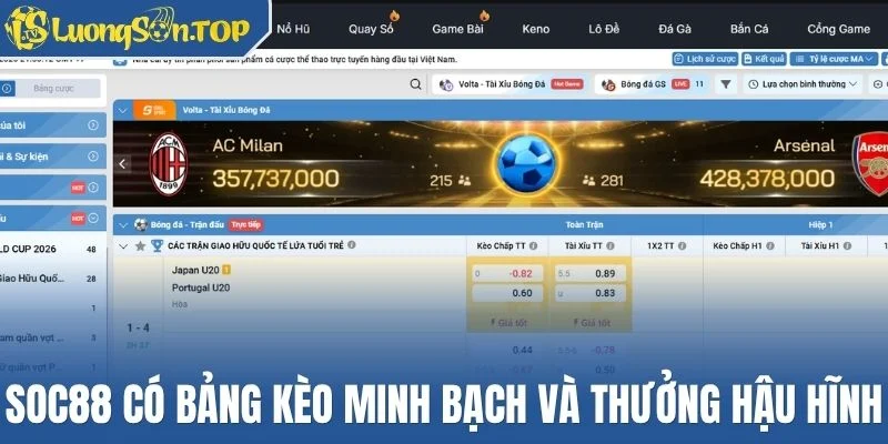 Soc88 có bảng kèo minh bạch và thưởng hậu hĩnh