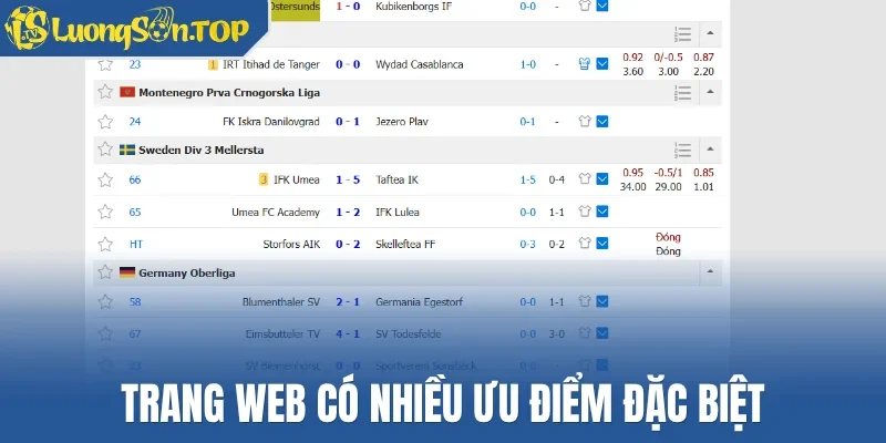 Trang web có nhiều ưu điểm đặc biệt