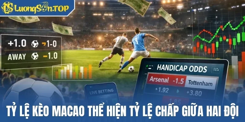 Tỷ lệ kèo Macao thể hiện tỷ lệ chấp giữa hai đội