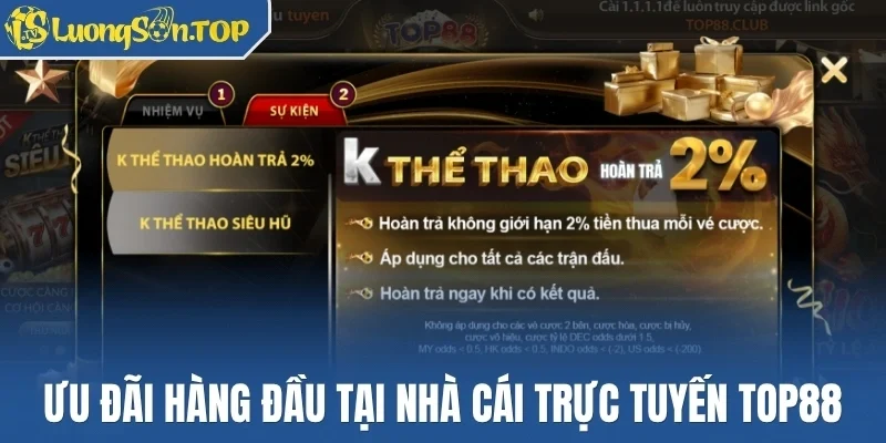 Ưu đãi hàng đầu tại nhà cái trực tuyến Top88